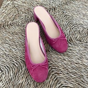 J. crew suede kitten heel mule